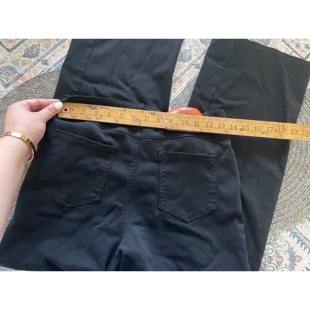 Alexander McQueen Womens Black Wide Leg High Rise Stretch Trousers Size XL - Picture 4 of 5